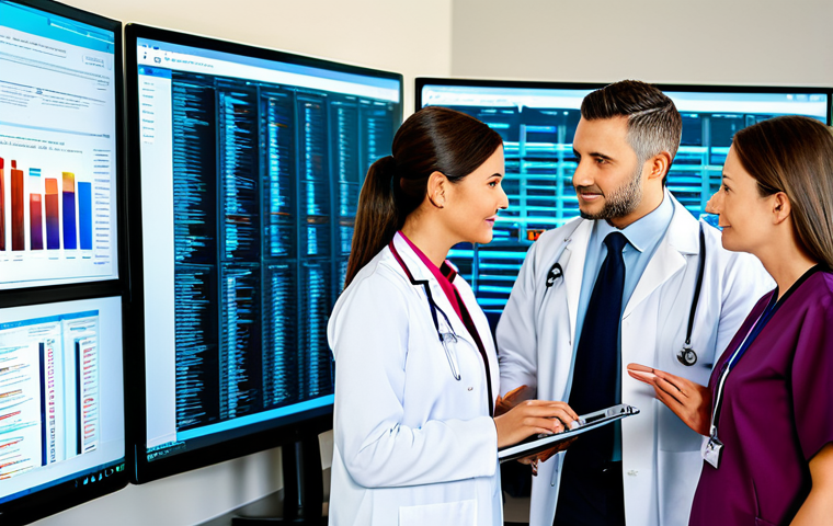 보건의료행정사와 데이터 관리 스킬 - Data Management in Healthcare**

"A diverse team of healthcare professionals (doctor, nurse, adminis...