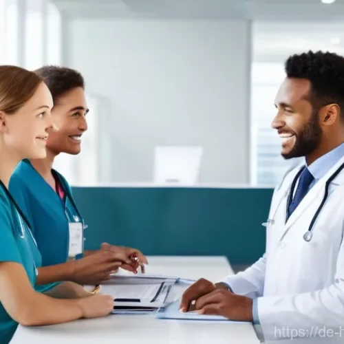 Home 31 보건의료행정사 필기시험 대비 강의 - **Prompt:** A dynamic scene depicting a diverse group of healthcare administration professionals in ...