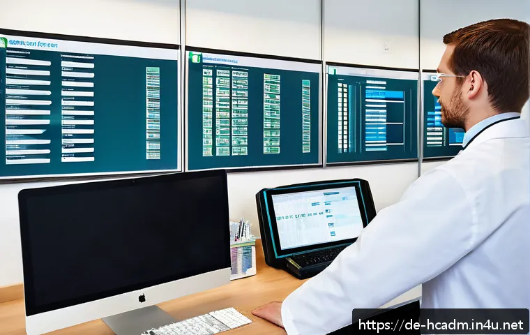 보건의료행정사 업무의 주요 역할 - A modern German healthcare administration office scene showing a diverse team of professionals coord...